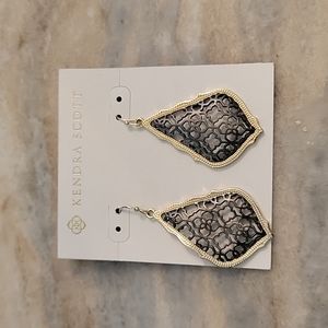 Kendra Scott Addie Drop Earrings Gunmetal